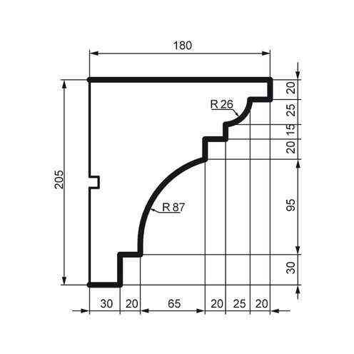 Карниз фасадный Prestige Decor KC 123 Днепр