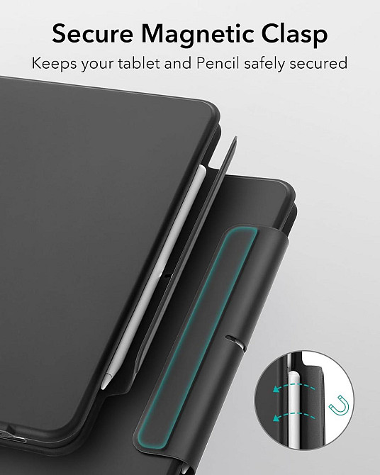 Клавіатурний чохол ESR Ascend Keyboard Case чорний для iPad Pro/Air 11'' сумісний, магнітна знімна клавіатура, підставка Київ - фото 6
