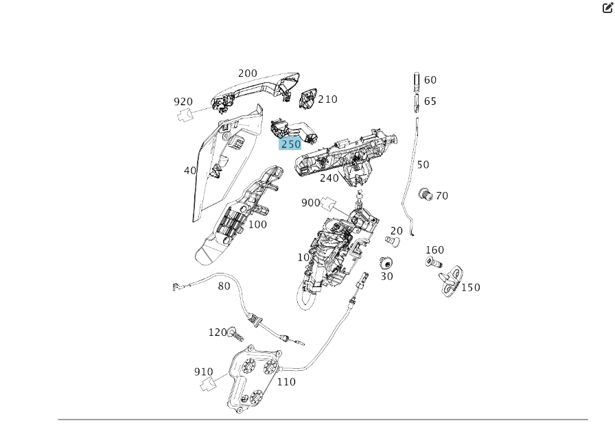 Mercedes-Benz  A2927330214 Утримувач замка та рами ручки задніх правих дверей GLE Coupe C292 Одесса - изображение 2