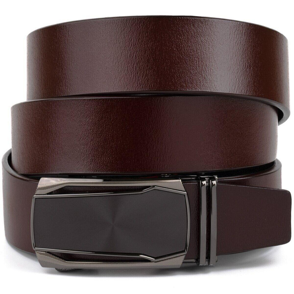 Ремінь чоловічий c матовою вставкою на пряжці Vintage 20278 Коричневий Київ - фото 8