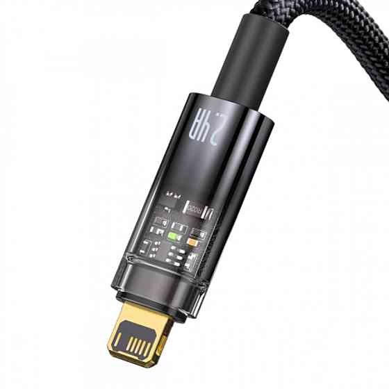 Кабель Baseus Explorer Series Auto Power-Off Fast Charging Data Cable USB to IP 2.4A 1m Black Киев