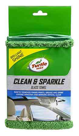 TURTLE WAX X5344 — Мікрофібра двостороння для очищення та полірування скла 420×380 мм | Серветка для скла без розводів Ковель