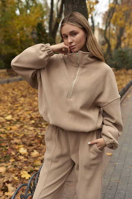 Женский теплый прогулочный костюм двойка двусторонний полар флис Одесса - изображение 3