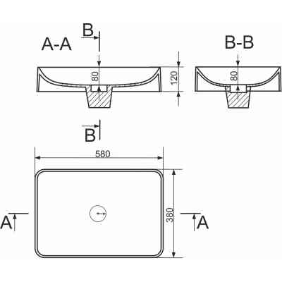 Раковина GRANADO Fredes white gel (gbs0305g) Вінниця