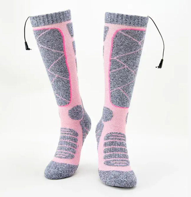 Шкарпетки з підігрівом ZBHSWZ02 з блоком живлення 4000mAh 38-44р. (Сірий з рожевим) Вінниця - фото 3