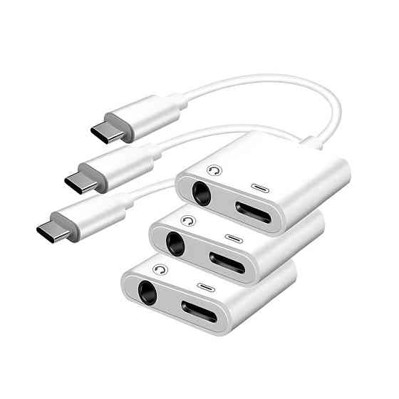 Перехідник Type C - 3.5mm навушники та адаптер зарядного пристрою, 2-в-1 Луцьк