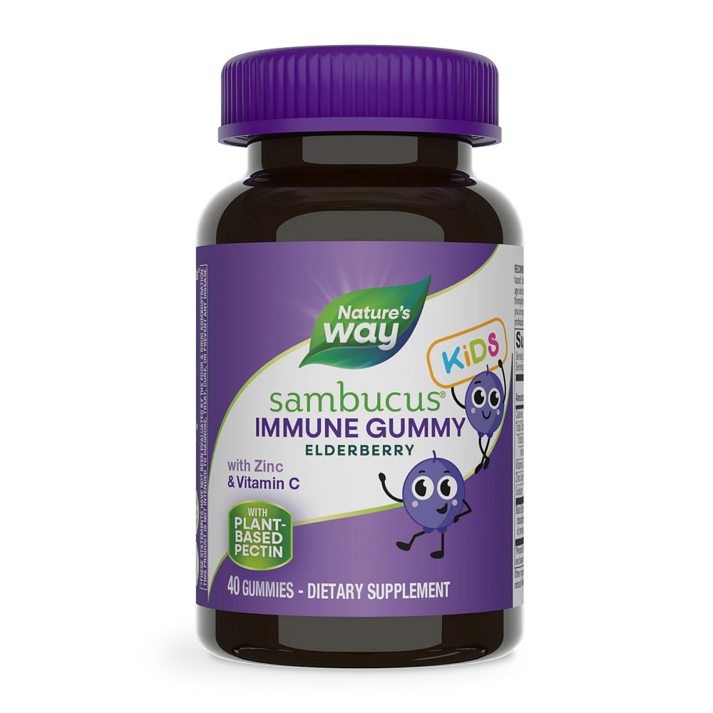 Підтримка імунітету для дітей Nature's Way Sambucus Kids Immune Gummy 40 жувальних таблеток Луцьк - фото 1