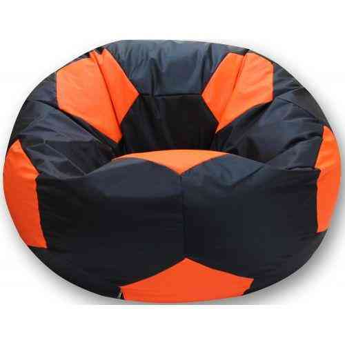 Крісло-мішок М'яч Хатка великий Чорний з Оранжевим Київ