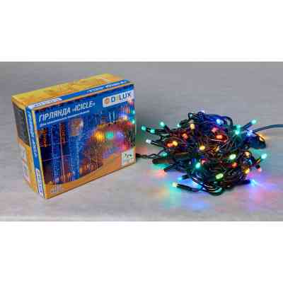 Гірлянда Delux ICICLE flash 75LED 2 х 0.7 м мульті/чорний IP44 EN (90012955) Вінниця