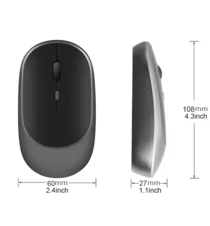 Компьютерная беспроводная бесшумная аккумуляторная мышка Bluetooth &  2.4 ГГц (Белая) Запорожье