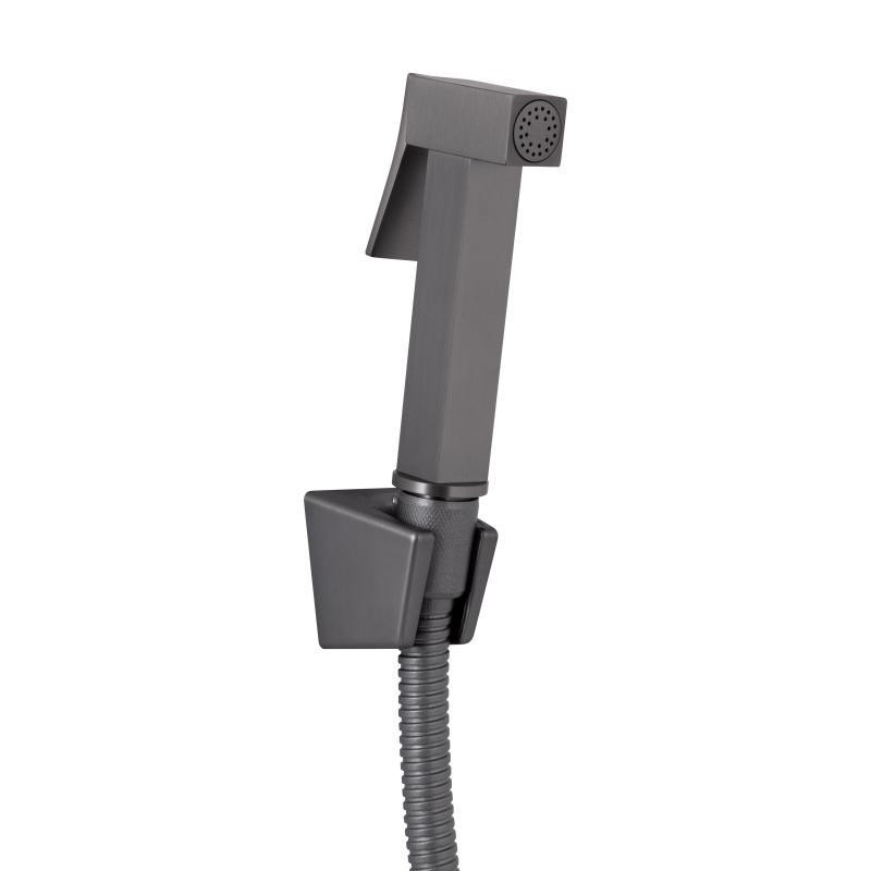 Смеситель для раковины, с гигиеническим душем Qtap Gemini QTGEM272GMB45692, однорычажный, Gunmetal Black PVD Харьков - изображение 4