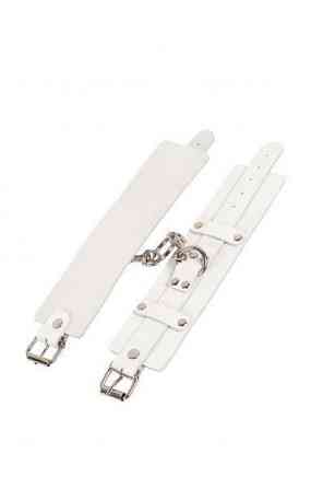 Наручники Leather Dominant Hand Cuffs, White Sex Aura Київ