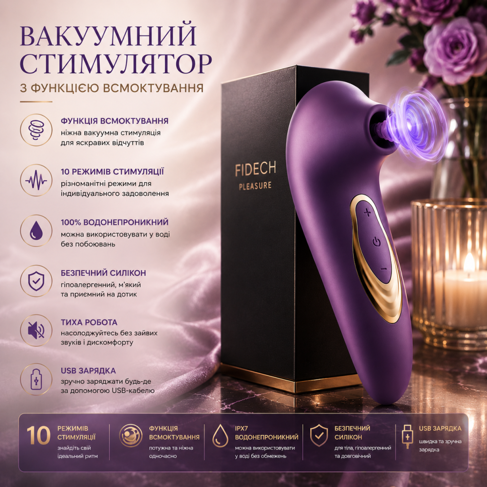 Кліторальний Еротичний вібратор для жінок Вібратор для клітора, 10 режимів вібрації, масажер для клітора, водонепроникний Київ - фото 8