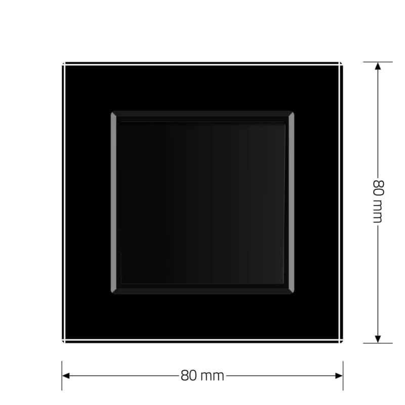 LIVOLO Вимикач універсальний 1-клавішний LIVOLO чорний матовий скло 250В 10А Коломия - фото 4