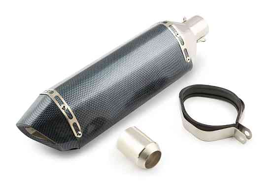 Глушник (тюнінг) 460*130mm (нержавіюча сталь, три-овал, карбон світлий, прямоток, mod:1) 118 Київ