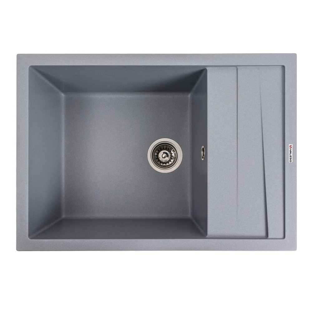 VALESO Гранітна мийка для кухні VALESO CASCADA 7050 матова Сірий металік Коломия - фото 7
