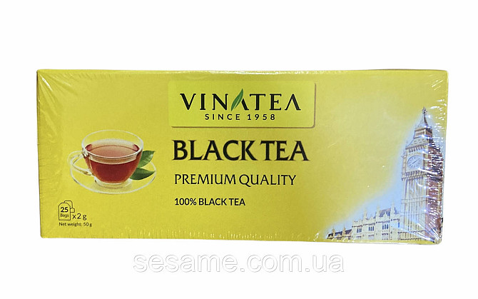 Чёрный чай вьетнамский Tra VinaTea Black Tea 25*2g Харьков - изображение 1