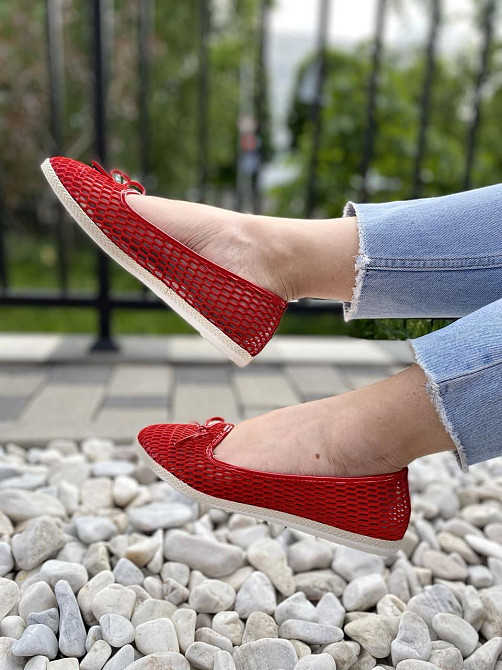 No brend Балетки жіночі ABC-7 червоні (літо, сітка) (1275) 37р.38р.39р.40р. Коломыя - изображение 2