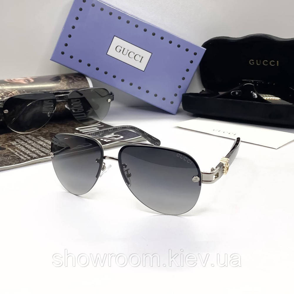 Мужские солнцезащитные очки GG (5020) silver Киев - изображение 1