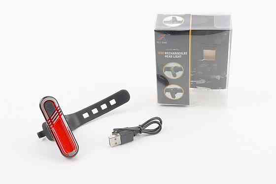 Ліхтар задній 60 lumen, Li-ion 3.7V 330mAh зарядка від USB, вологозахисний, HJ-040 Київ