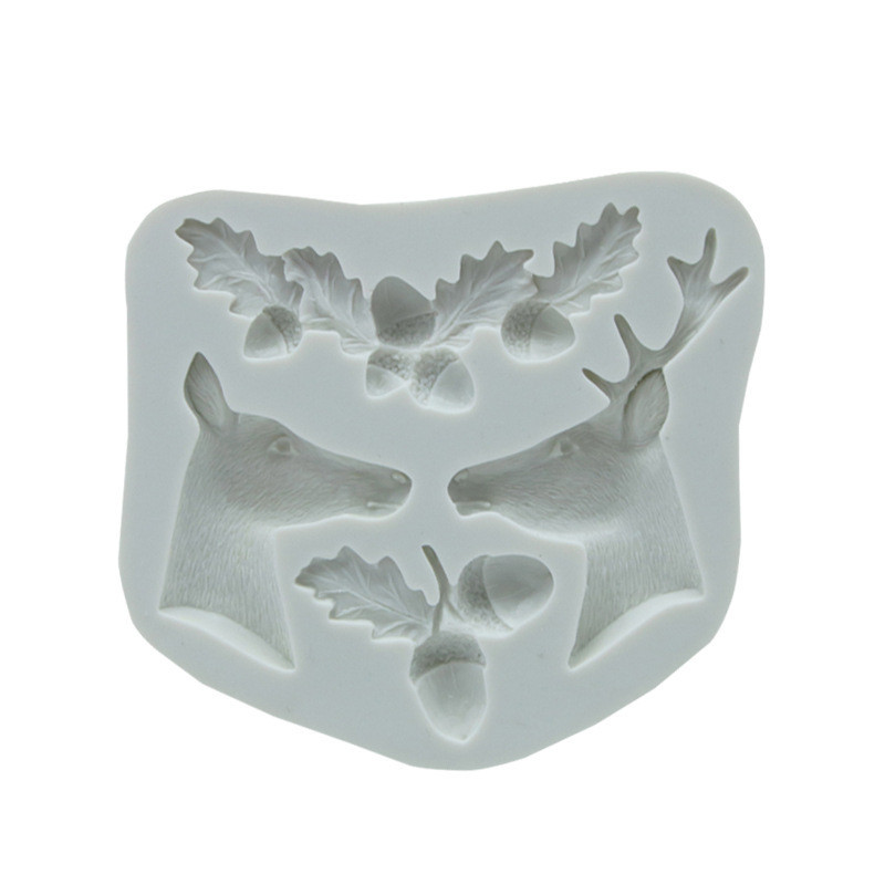 Молд новогодний Олени 93 на 99 мм серый Киев - изображение 6