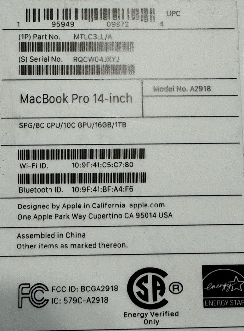 Ноутбук MacBook Pro 14 16/1TB M3 Space Gray. Харьков - изображение 3