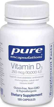 Вітамін Д3 Pure Encapsulations Vitamin D3 10 000 МО 120 капс Київ