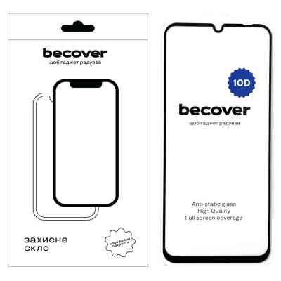 Скло захисне BeCover Xiaomi Redmi 12C 10D Black (711371) Вінниця