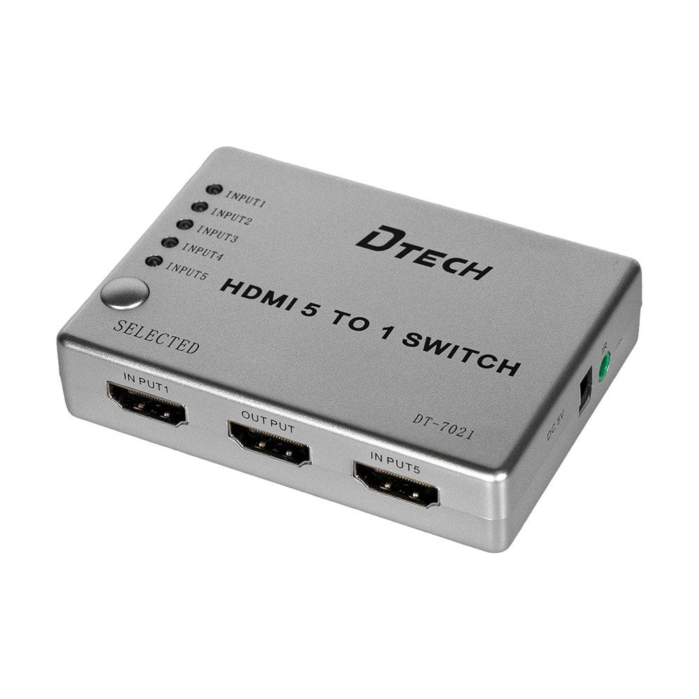 Комутатор 4K@30Hz HDMI 5x1 Dtech DT-7021 (MS) (74-00135) Київ - фото 13