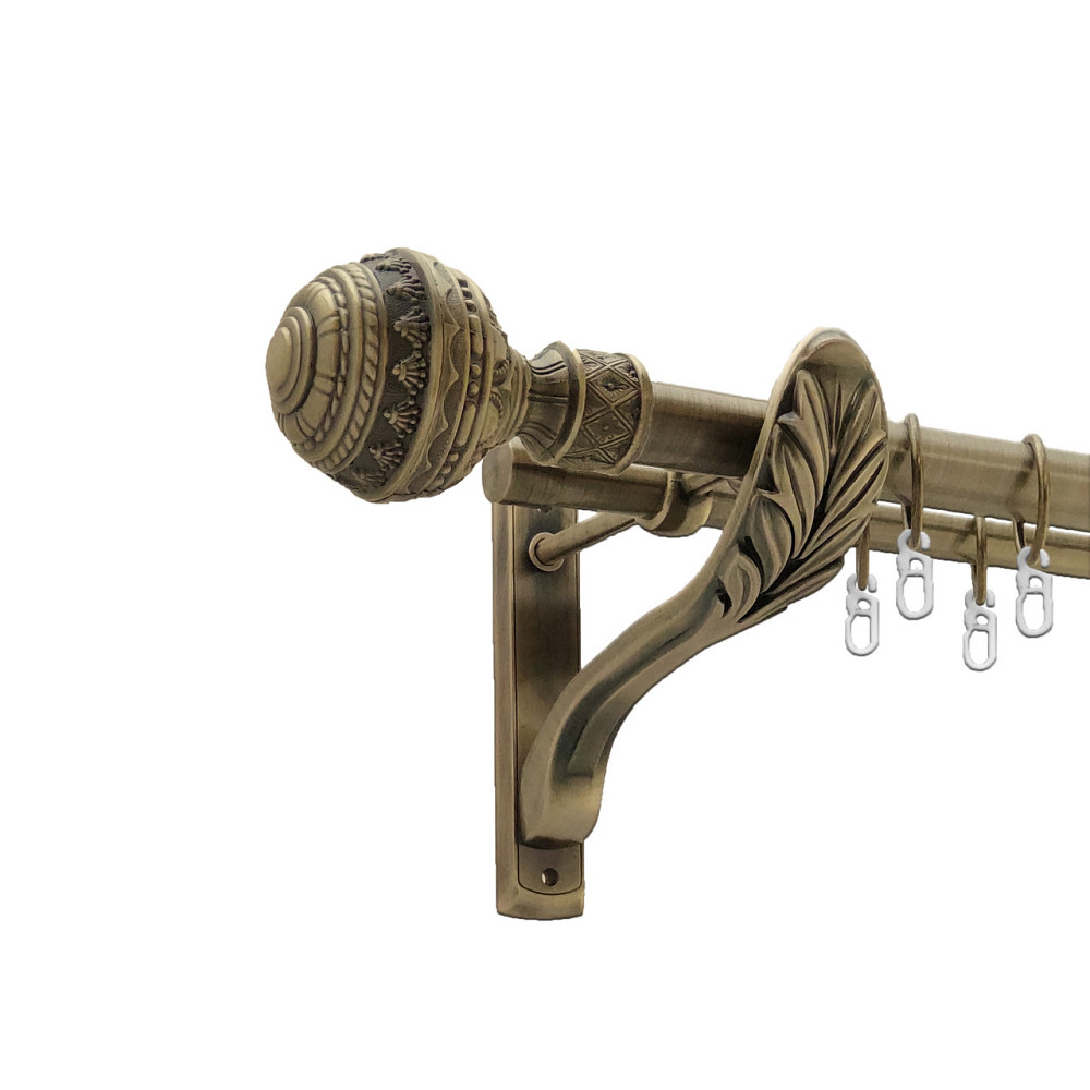 Карниз Orvit Арабеска металевий дворядний ретро Антик 25\19 мм 300 см (4301629) Львів - фото 1