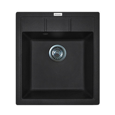 Мойка кухонная Adamant Brick чорний + змішувач та дозатор (4824296209703) Винница - изображение 2