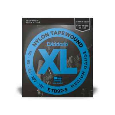 Струны для гитары D'Addario XL Nylon Tapewound 5-String Bass (50-135) (ETB92-5) Винница