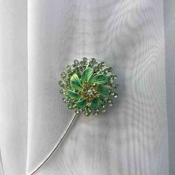 Магніти для штор та гардин "Flowers" набір 2 шт М'ятний (81-223) Київ