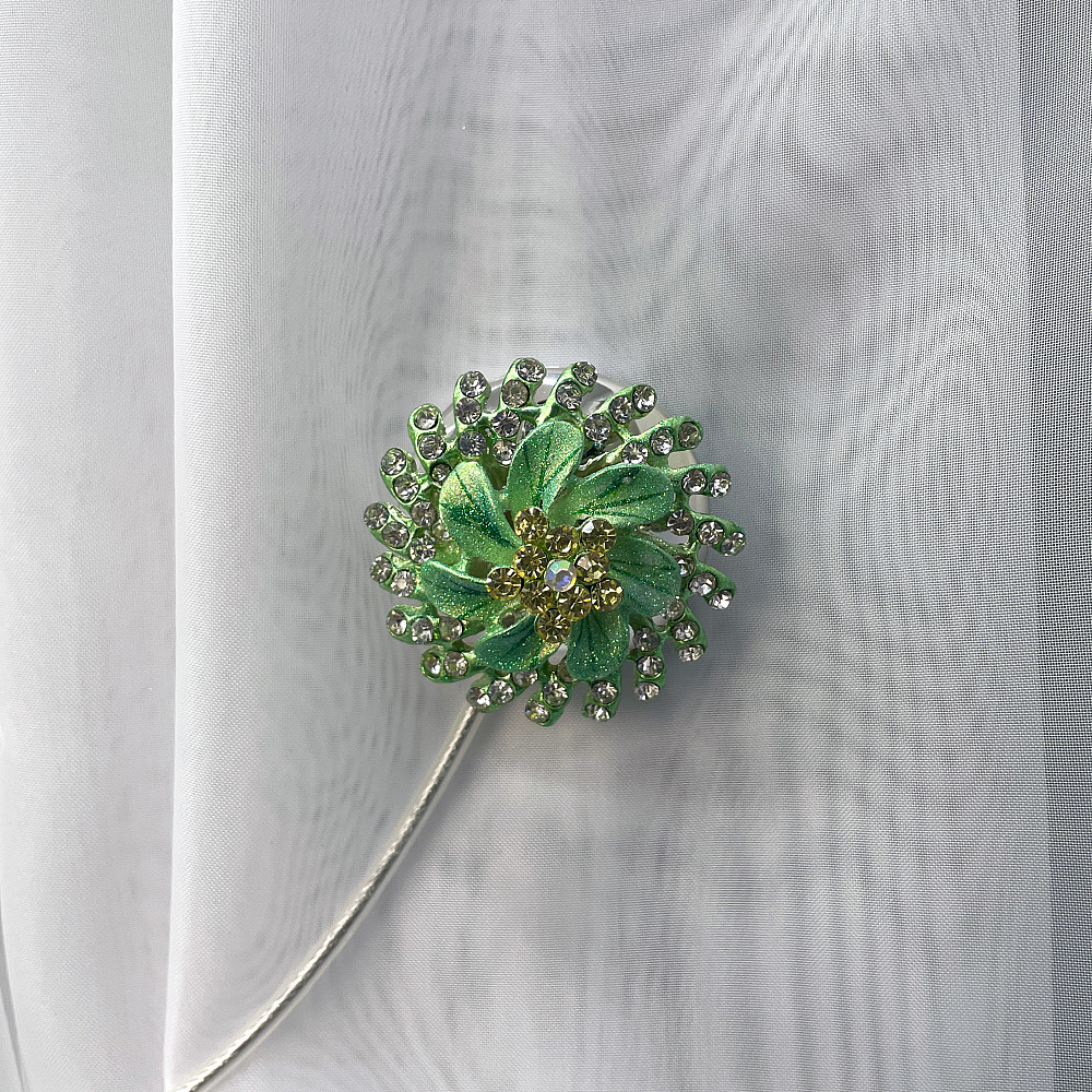 Магніти для штор та гардин "Flowers" набір 2 шт М'ятний (81-223) Київ - фото 2