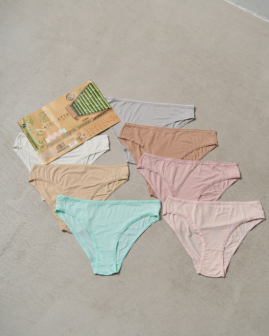 Набір жіночих трусиків-тижневика Бамбук 7 шт Nicoletta 713144 M Київ - фото 1