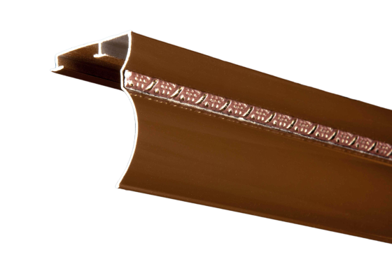 Алюмінієвий карниз БР-12 Шоколад, молдинг на вибір 3.0 Бровари