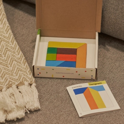 Развивающая игрушка Ігротеко Танграм 8 эл. + карточки с заданиями (900446) Винница - изображение 3