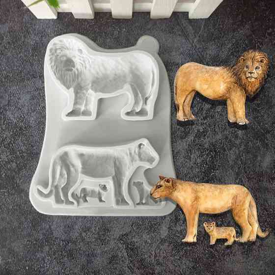 Молд силіконовий Лев 125 на 153 мм сірий Київ