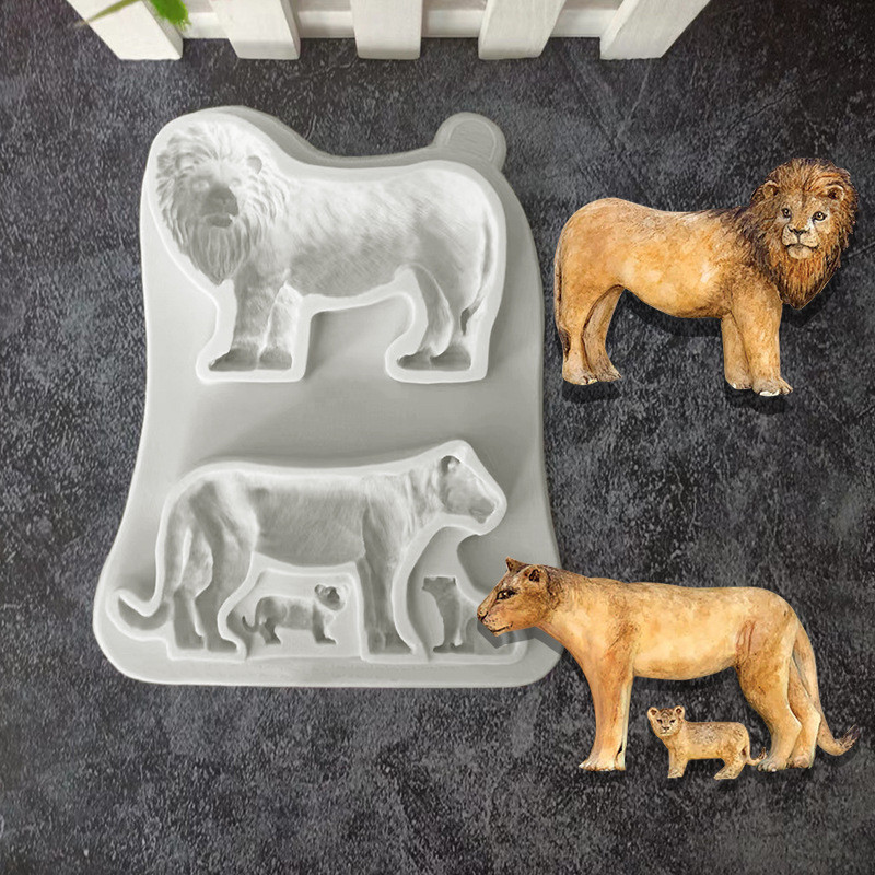 Молд силиконовый Лев 125 на 153 мм серый Киев - изображение 1