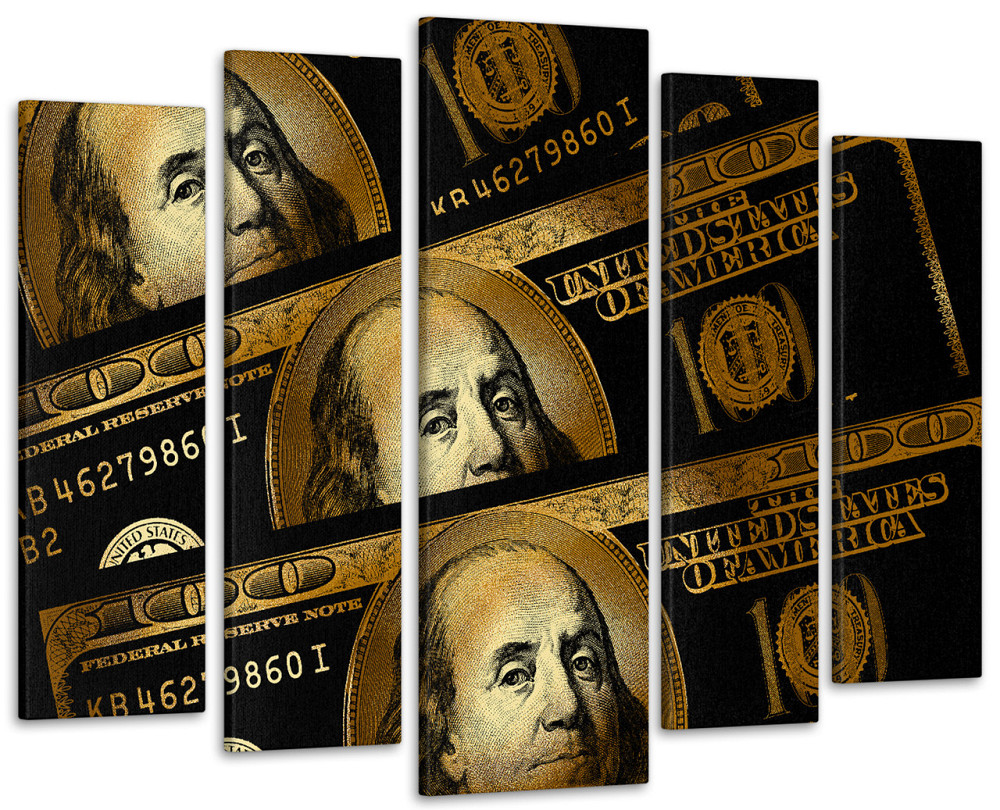 Модульна картина у вітальню / спальню Золоті долари Art-274_5 ( 80х118см ) Київ - фото 1