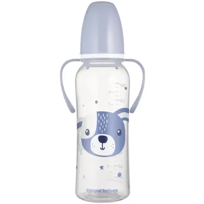 Бутылочка для кормления Canpol babies CUTE ANIMALS стандартная с ручками 250 мл синяя (11/845_blu) Винница