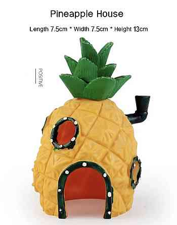 Декор для акваріума Будинок Губки Боба 13 на 7,5 на 7,5 см жовтий Київ