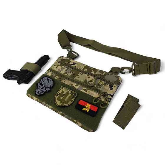 Тактические мессенджеры сумки, Мужская тактическая сумка и подсумка, Мужская тактическая сумка барсетка SU-74 Львов