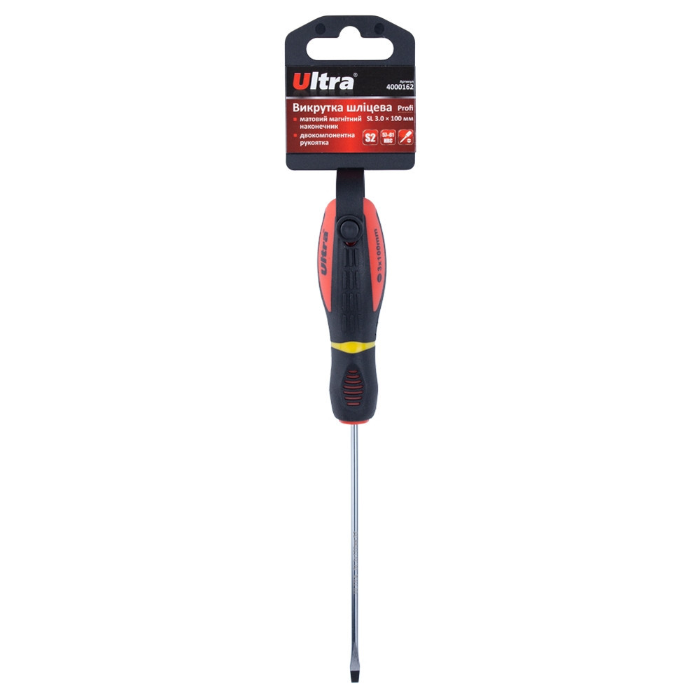 Отвертка шлицевая SL 3.0×100мм S2 Profi ULTRA (4000162) Ровно - изображение 5