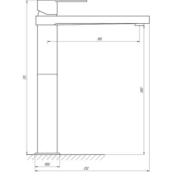 Змішувач для умивальника TOPAZ SARDINIA TS 08223-H20-BB Київ