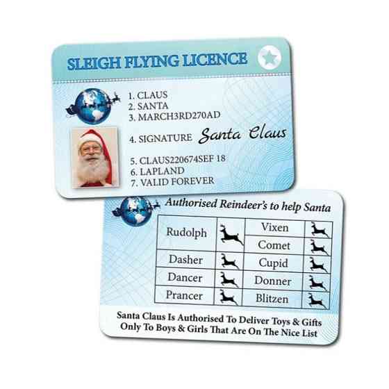 Удостоверение новогоднее Санта Клауса 85 на 55 мм разноцветный Киев