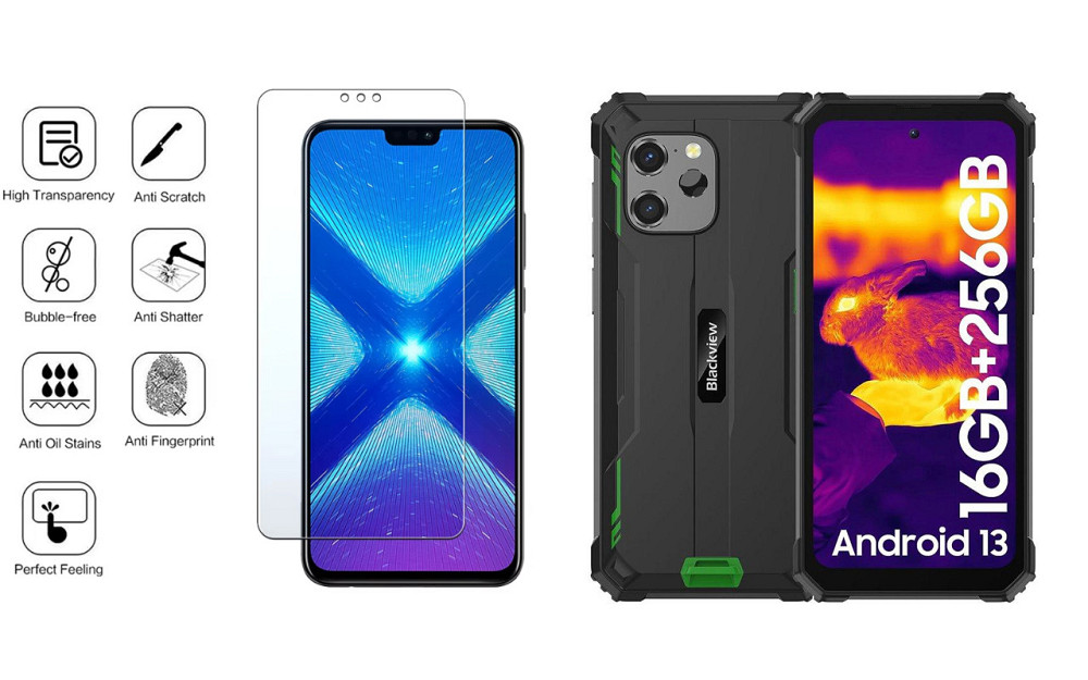 Захисне скло NeoGlass для Blackview BV8900, BV8900 Pro – надпрозоре та стійке Київ - фото 4