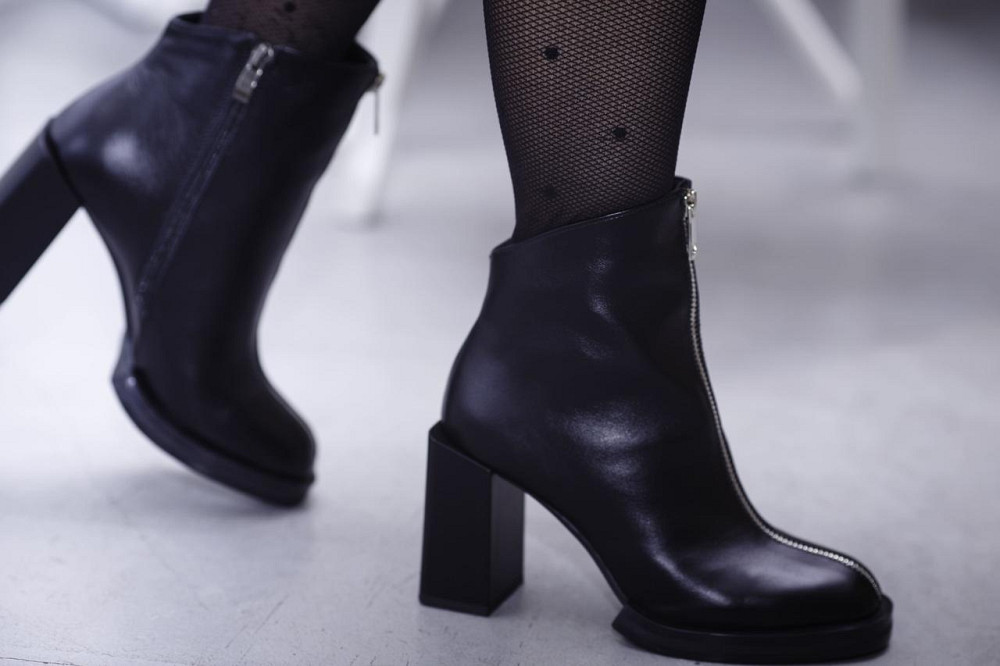 Черевики жіночі осінні на підборах, з натуральної шкіри демісезонні чорні класичні р. 36-38 303 Коломия - фото 1