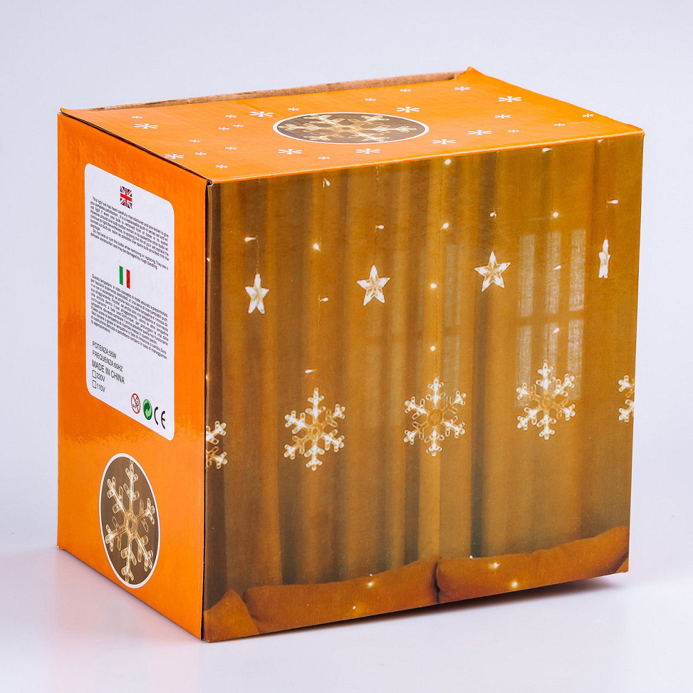 Гірлянда LED "Сніжинка та Зірка" 3х1м, 12 фігур Київ - фото 1