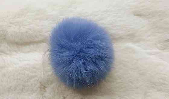 Хутряний бубон на шапку з кролика Rex Волошковий Харків